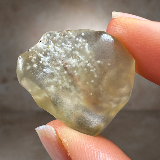 Libyan Desert Glass Tektite with Cristobalite (7.28g) Museum Grade, Sahara Desert, Egypt