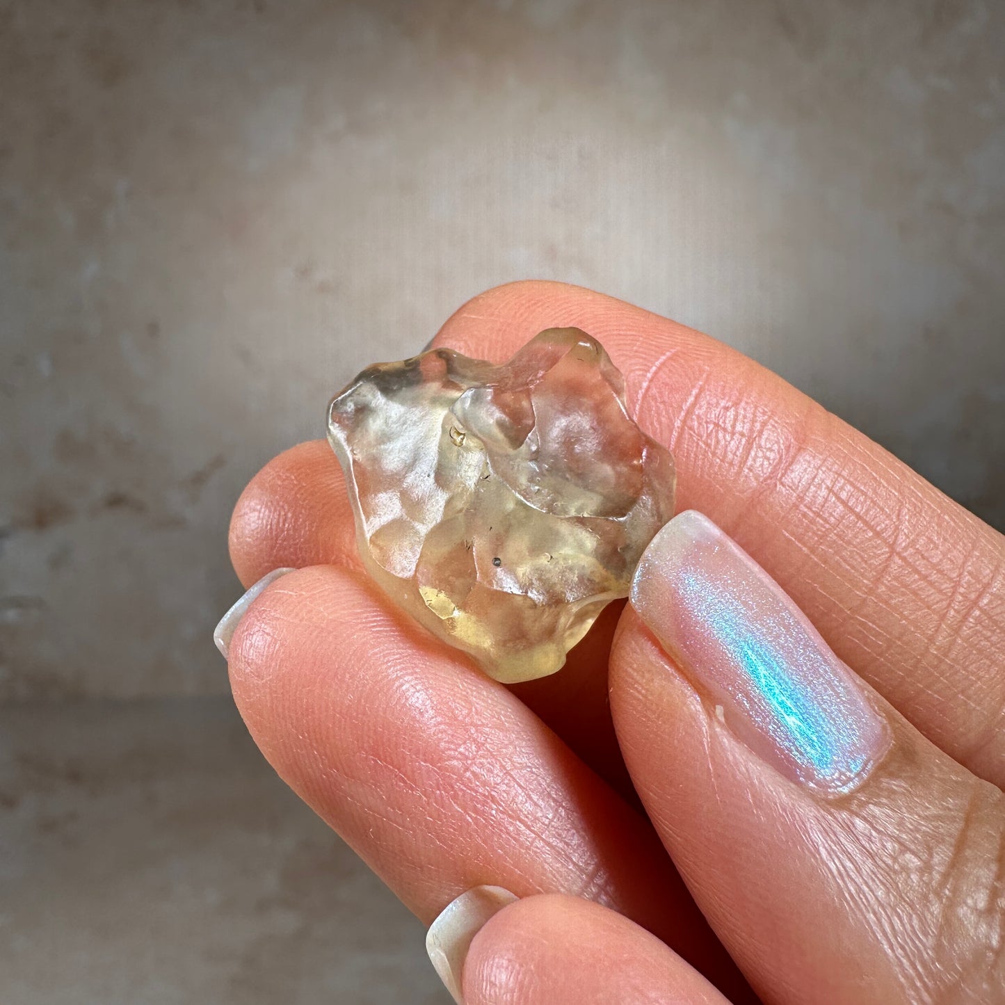 Libyan Desert Glass Tektite with Cristobalite (3.86g) Museum Grade, Sahara Desert, Egypt
