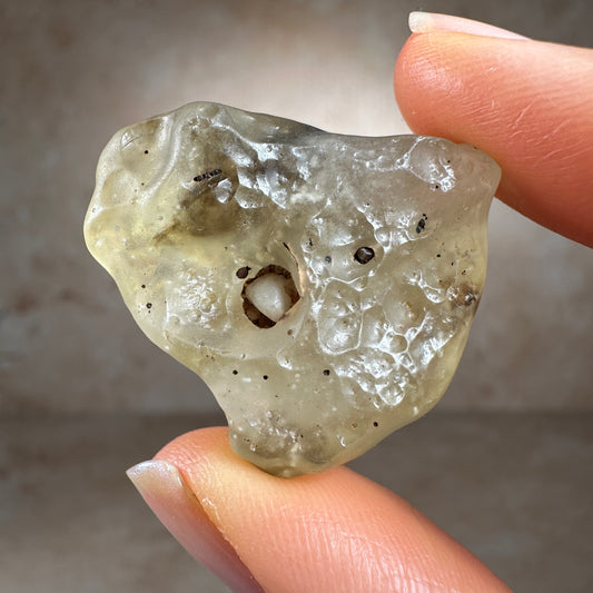 Libyan Desert Glass Tektite with Cristobalite (11.89g) Museum Grade, Sahara Desert, Egypt