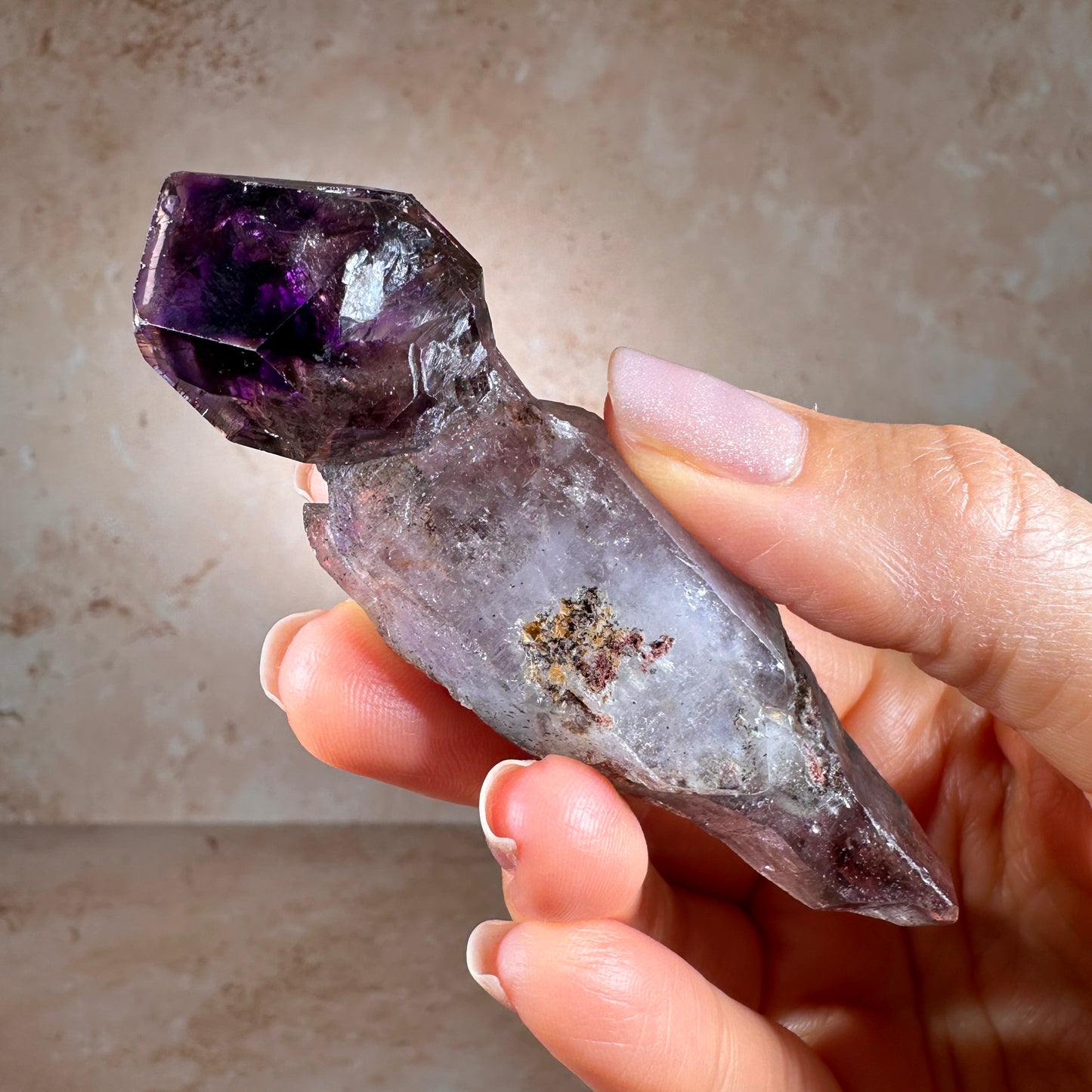 Chibuku Amethyst Scepter, Double Terminated, 58.28g | Chibuku Mine, Mateke, Zimbabwe, Africa