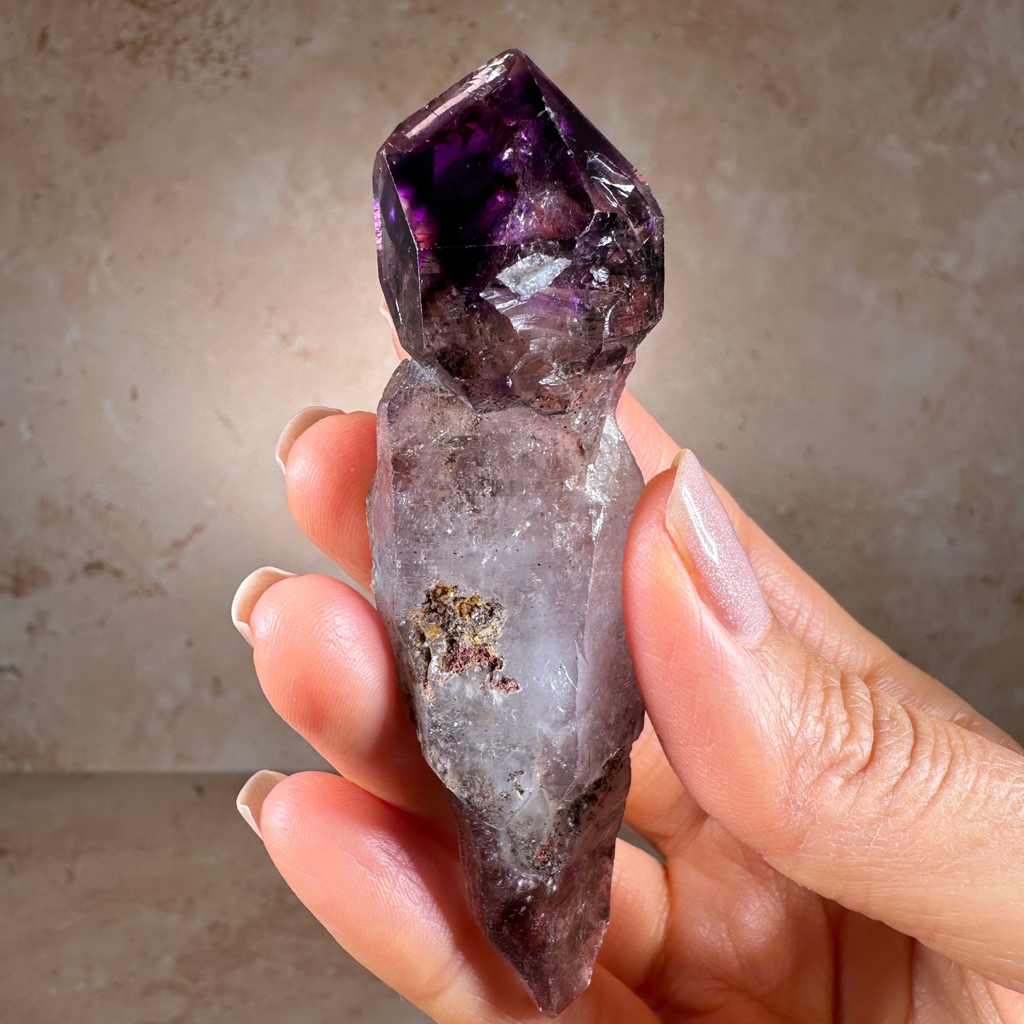 Chibuku Amethyst Scepter, Double Terminated, 58.28g | Chibuku Mine, Mateke, Zimbabwe, Africa