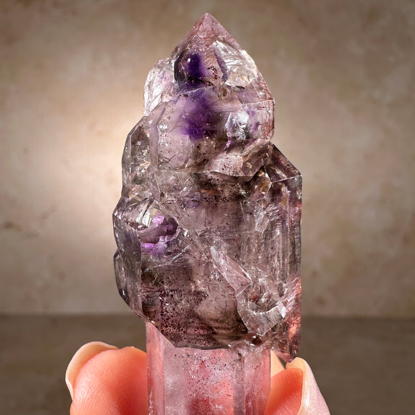 Chibuku Amethyst Scepter, Double Terminated, 35.81g | Chibuku Mine, Mateke, Zimbabwe, Africa