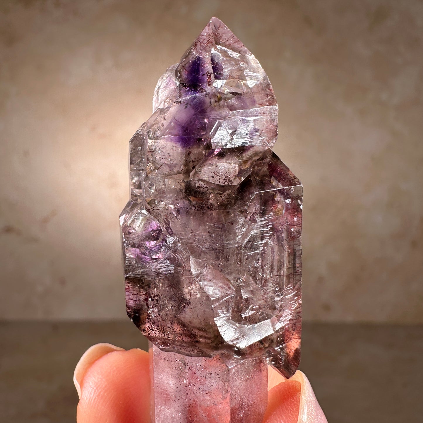 Chibuku Amethyst Scepter, Double Terminated, 35.81g | Chibuku Mine, Mateke, Zimbabwe, Africa
