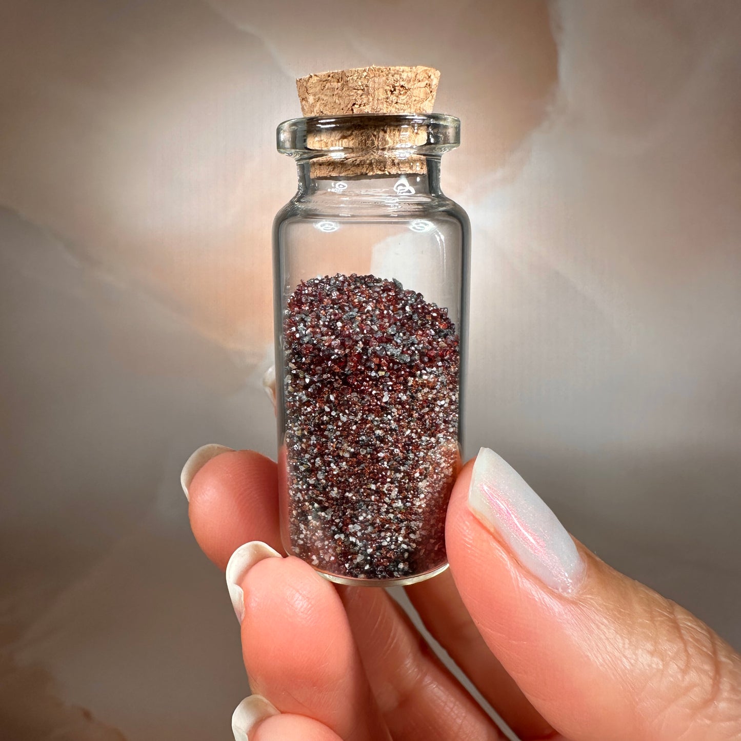 Micro Garnet Crystals “Sand Rubies” 20g — Sabino Canyon, Tucson, Arizona