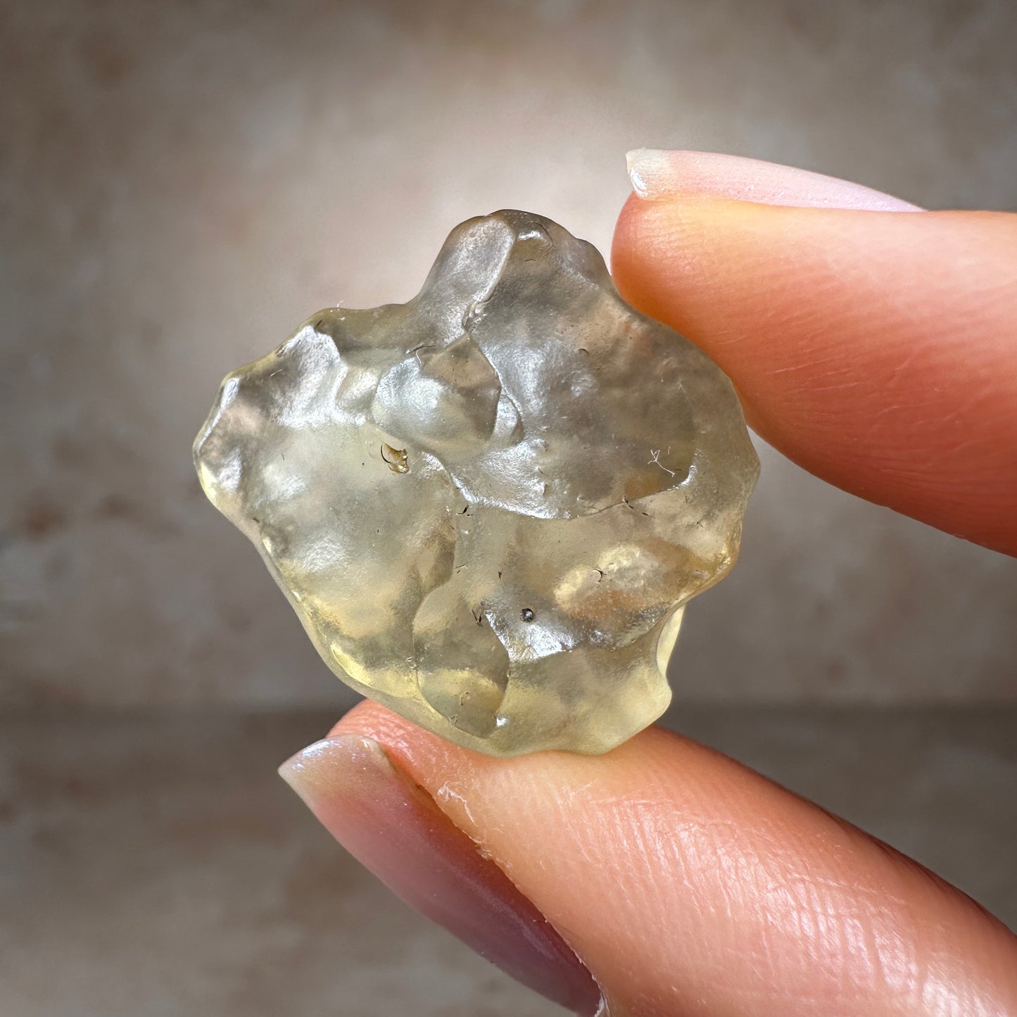 Libyan Desert Glass Tektite with Cristobalite (3.86g) Museum Grade, Sahara Desert, Egypt