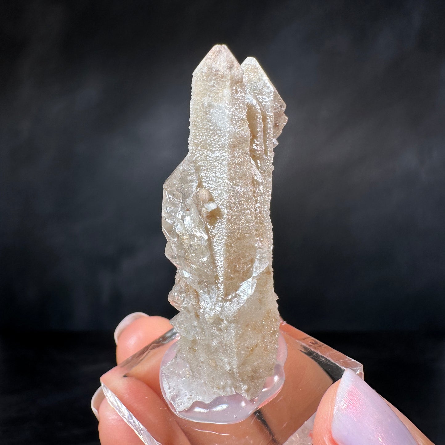 Growth Interference Quartz (17g) Bor Quarry, Dalnegorsk, Russia