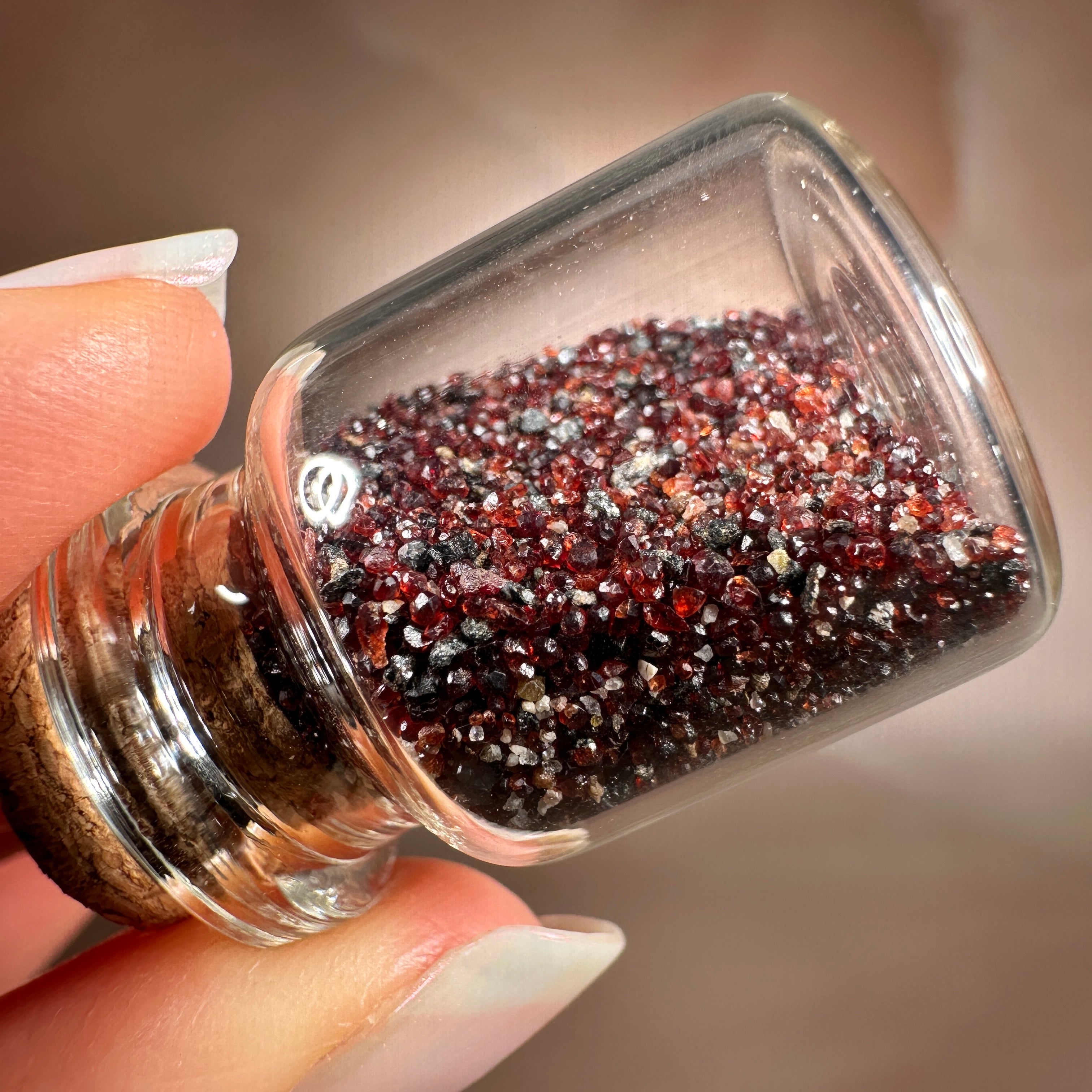 Micro Garnet Crystals “Sand Rubies” 10g — Sabino Canyon, Tucson