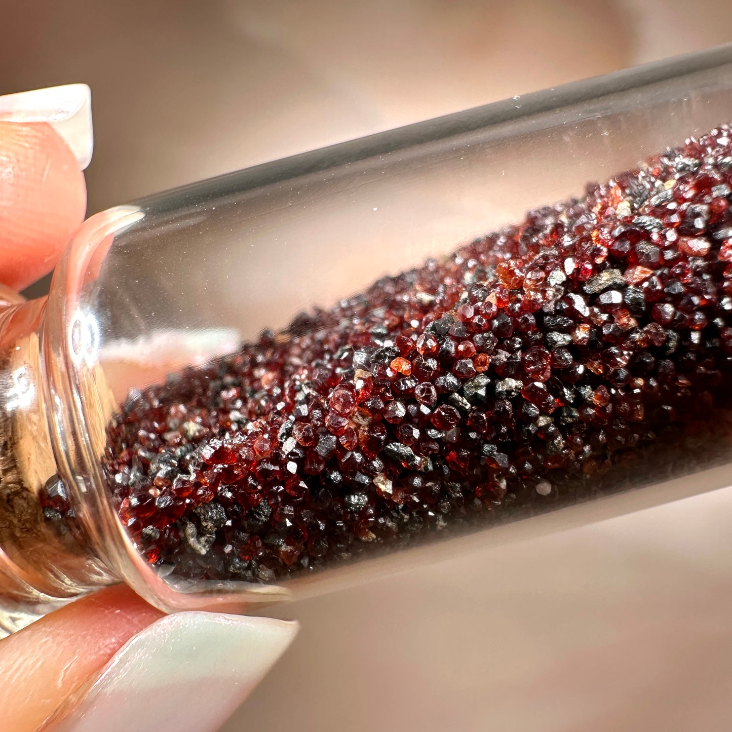 Micro Garnet Crystals “Sand Rubies” 20g — Sabino Canyon, Tucson, Arizona