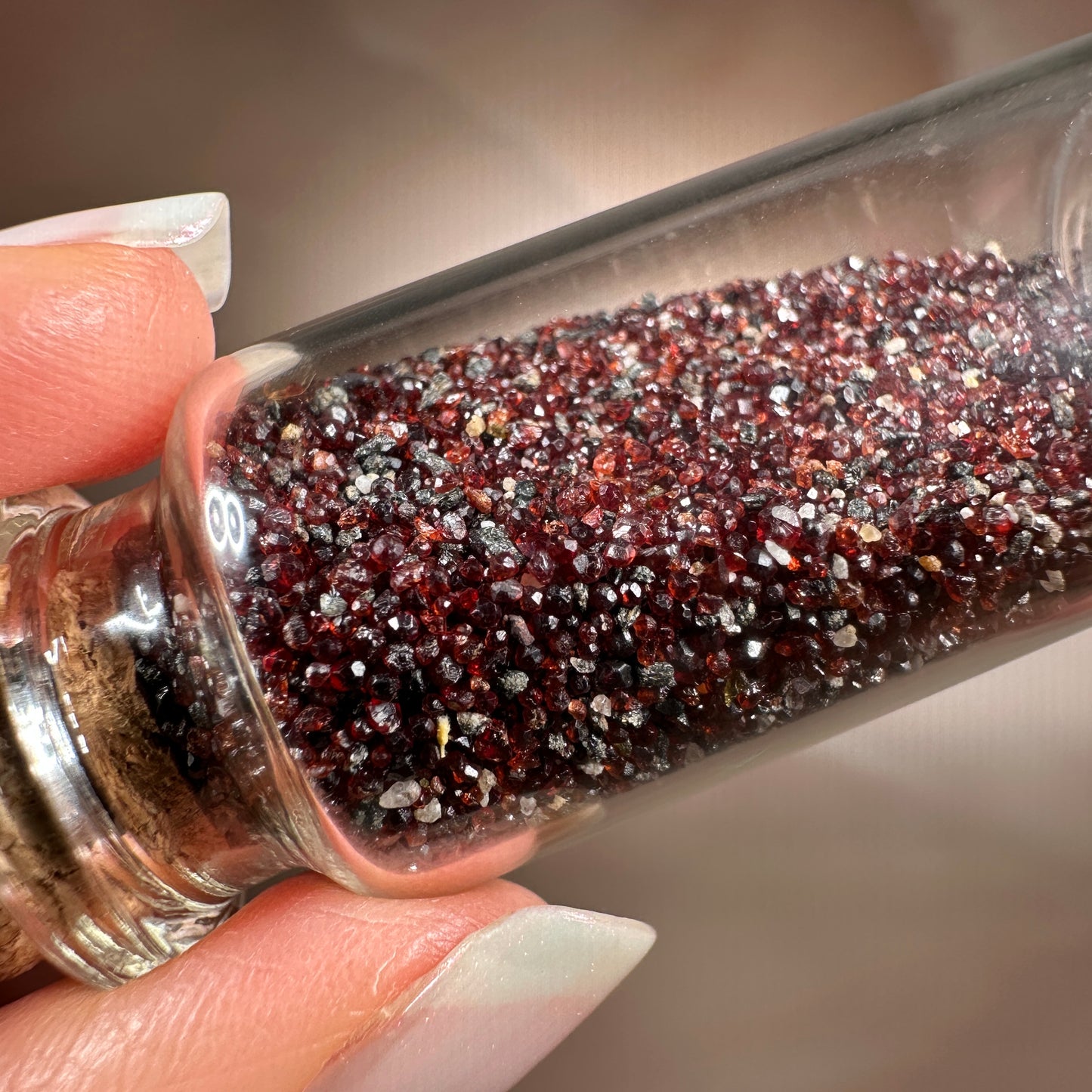 Micro Garnet Crystals “Sand Rubies” 20g — Sabino Canyon, Tucson, Arizona