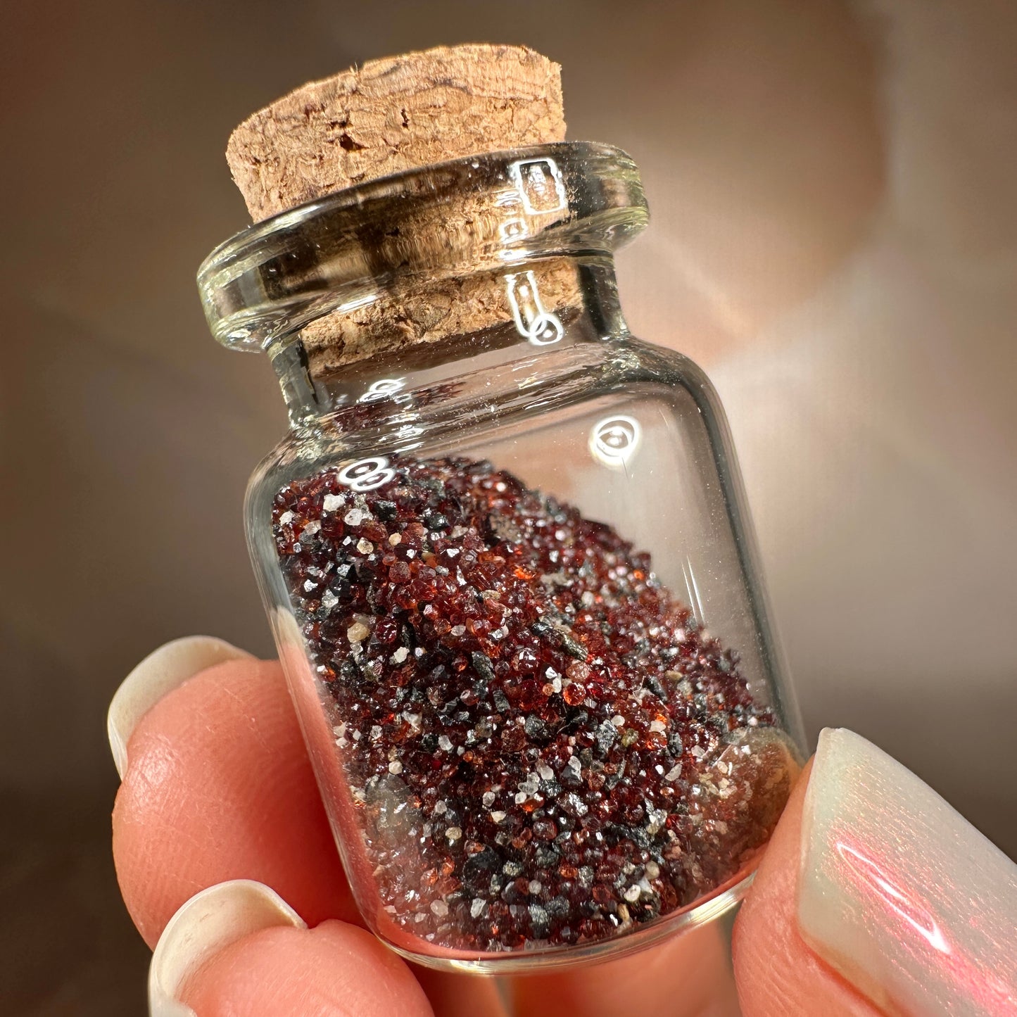 Micro Garnet Crystals “Sand Rubies” 10g — Sabino Canyon, Tucson, Arizona
