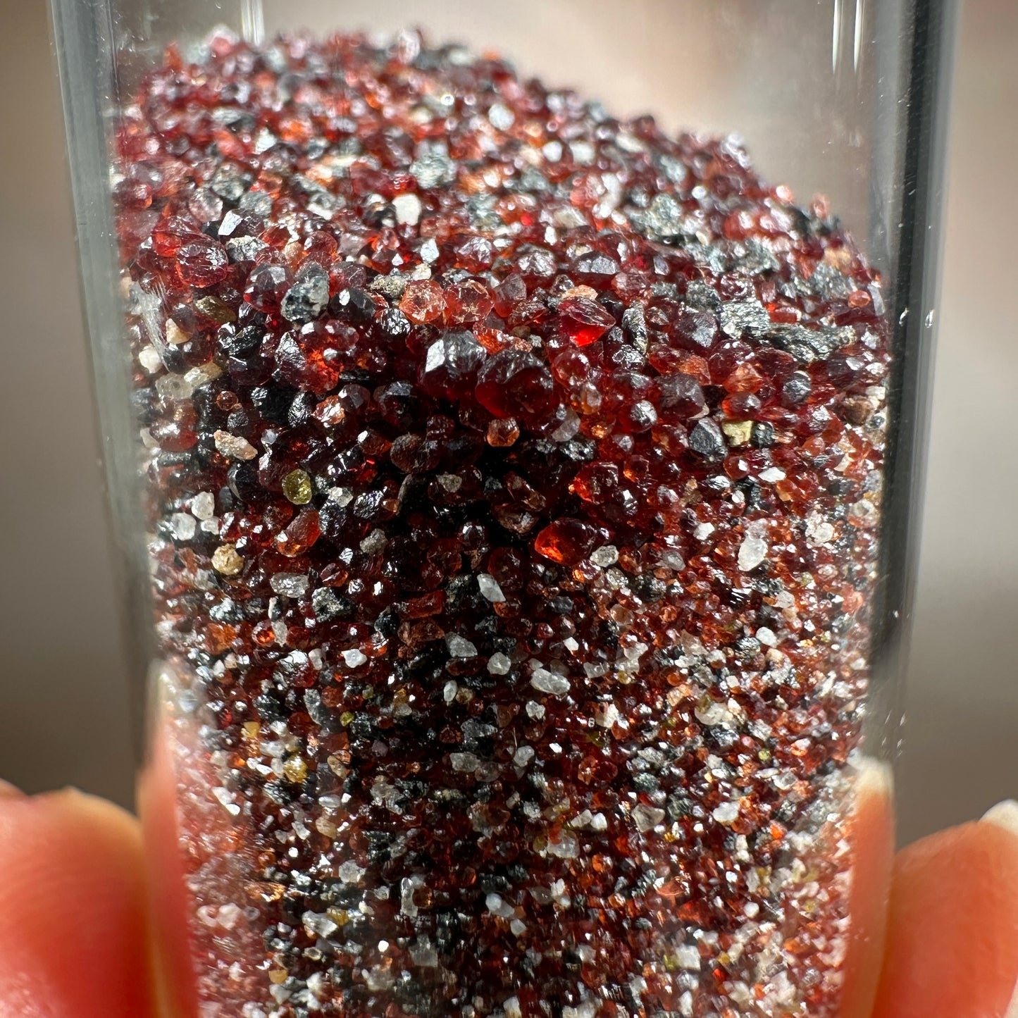 Micro Garnet Crystals “Sand Rubies” 20g — Sabino Canyon, Tucson, Arizona