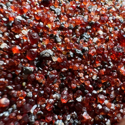Micro Garnet Crystals “Sand Rubies” 20g — Sabino Canyon, Tucson, Arizona