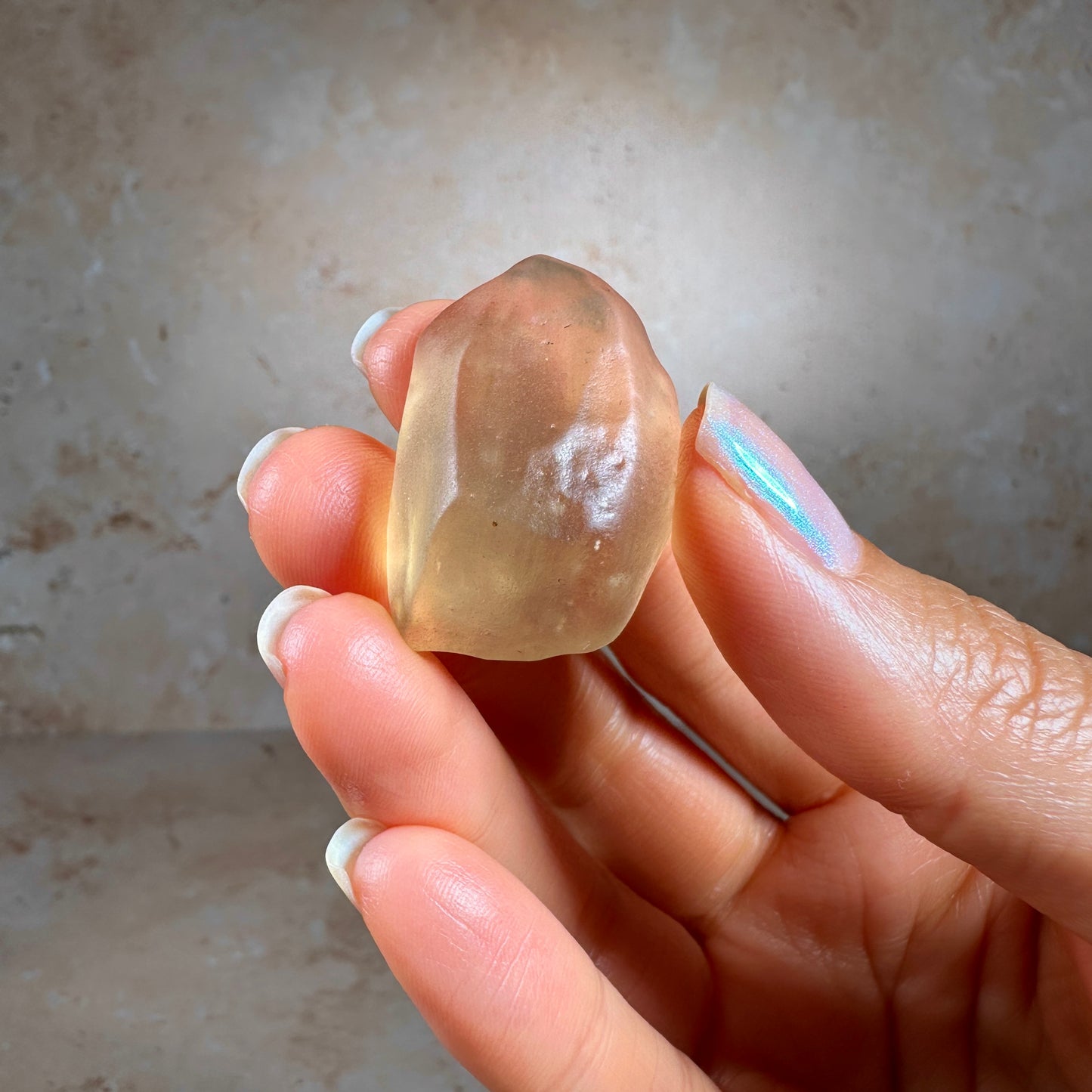 Libyan Desert Glass Tektite with Cristobalite (10.95g) Museum Grade, Sahara Desert, Egypt