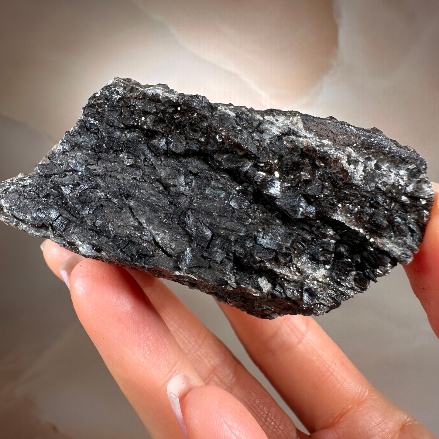 Crystallized Fossil Wood with Smoky Quartz Druzy, 137g — Arizona