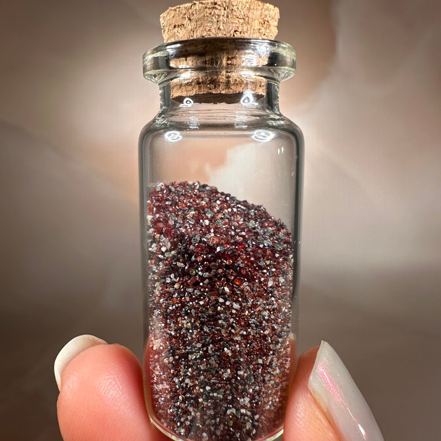 Micro Garnet Crystals “Sand Rubies” 20g — Sabino Canyon, Tucson, Arizona
