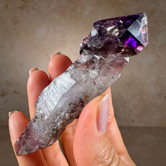 Chibuku Amethyst Scepter, Double Terminated, 58.28g | Chibuku Mine, Mateke, Zimbabwe, Africa