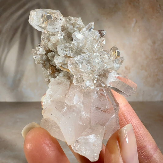 Himalayan Quartz Cluster with Golden Rutile | Ganesh Himal Mountains, Nepal, Himalayas, 52g