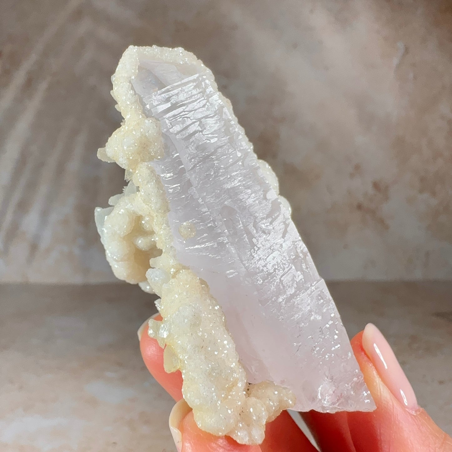 Sugar Quartz with Calcite, 70g | Cavnic, Maramures County, Romania