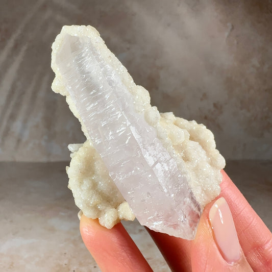 Sugar Quartz with Calcite, 70g | Cavnic, Maramures County, Romania