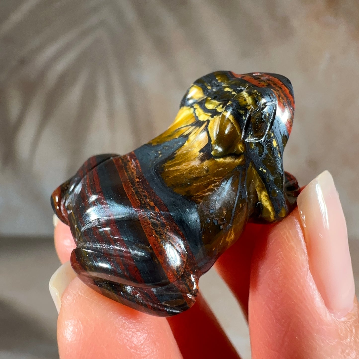 Tigers Eye Frog Carving, 19.86g | South Africa