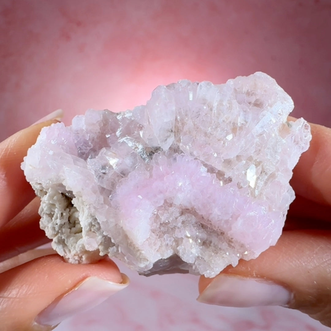 Crystallized Rose Quartz, 40g | Taquaral, Itinga, Minas Gerais, Brazil