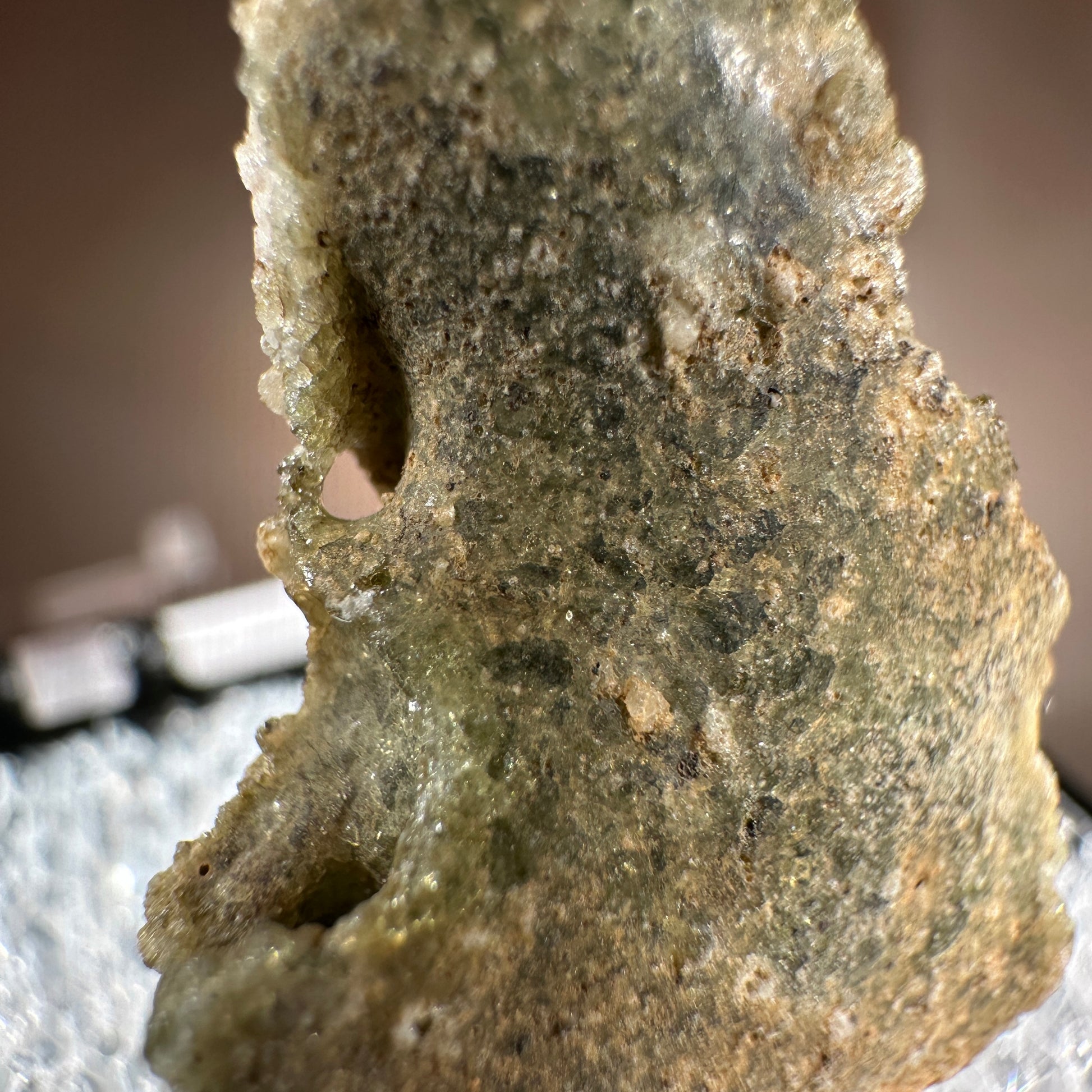 Rare atomic glass, Trinitite with hole for sale 1.96g
