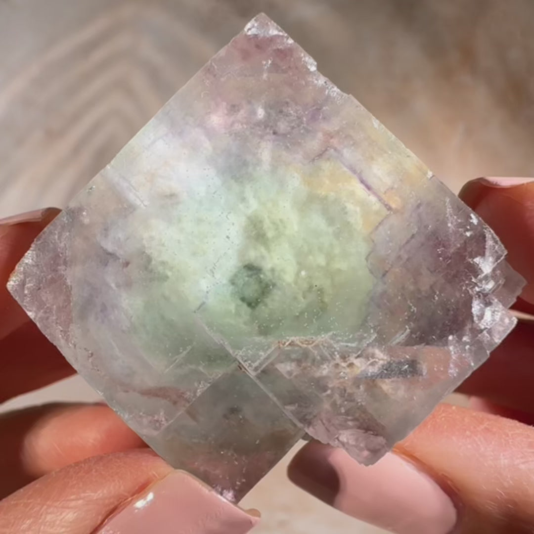 Pastel Fluorite Crystal Specimen, China.