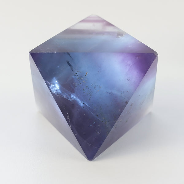 Fluorite with Chalcopyrite Polished Octahedron from Illinois, 348g