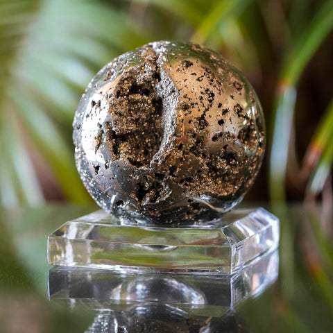 Pyrite Sphere from Huanzala Mine, Peru, 280g