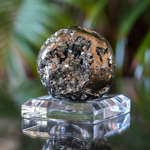 Pyrite Sphere from Huanzala Mine, Peru, 232g