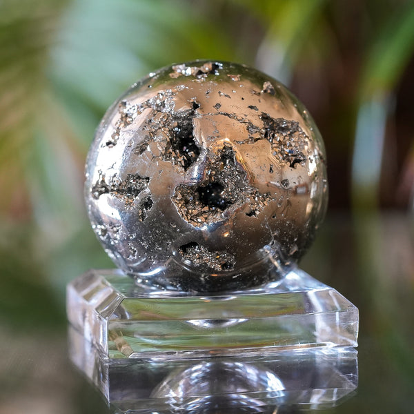 Pyrite Sphere from Huanzala Mine, Peru, 254g