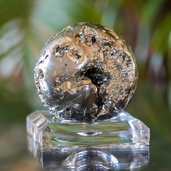Pyrite Sphere from Huanzala Mine, Peru, 228g