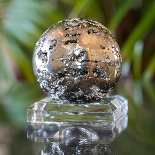 Pyrite Sphere from Huanzala Mine, Peru, 316g