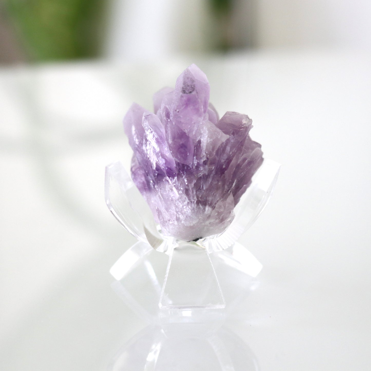 Clear Acrylic Pedestal Display Stand For Mineral Specimens | 1.75" Tulip Pedestal