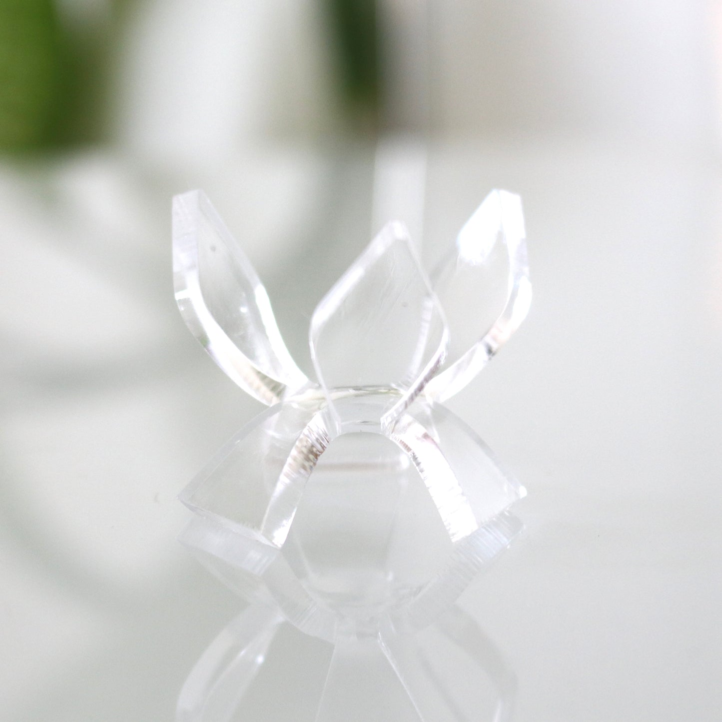 Clear Acrylic Pedestal Display Stand For Mineral Specimens | 1.75" Tulip Pedestal